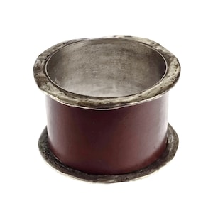 Vintage JEAN PAUL GAULTIER Gilt Leather Cuff Bracelet
