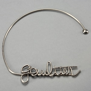 Vintage JEAN PAUL GAULTIER Signature Cursive Choker Necklace