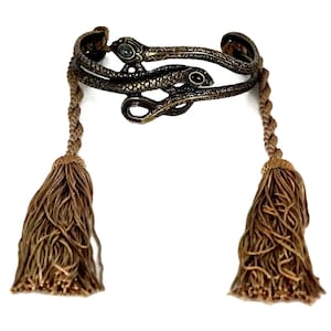 Vintage VALENTINO GARAVANI Runway Snake Tassel Choker Necklace image 1