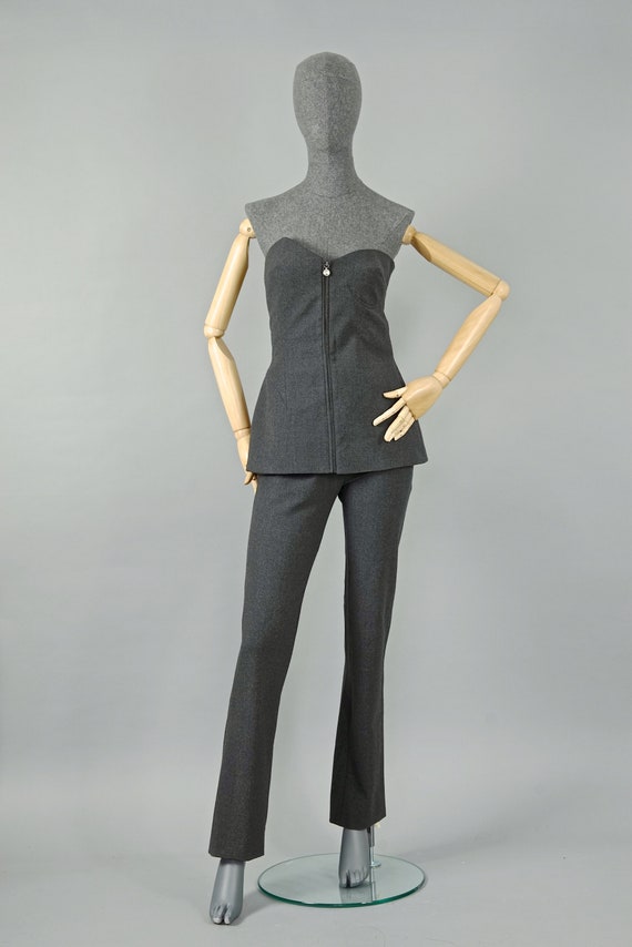Vintage GIANNI VERSACE Asymmetric Bustier Tube Top Pants Vintage GIANNI VERSACE Asymmetric Bustier Tube Top Pants