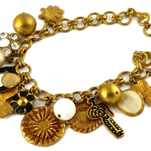 vintage CHRISTIAN LACROIX Matador Multi Charm Chunky Collier