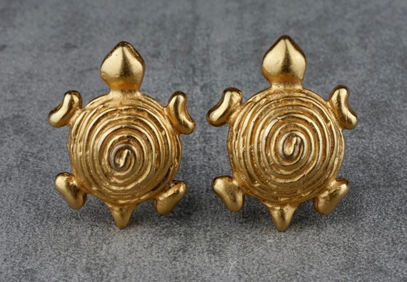 Vintage EDOUARD RAMBAUD Turtle Earrings