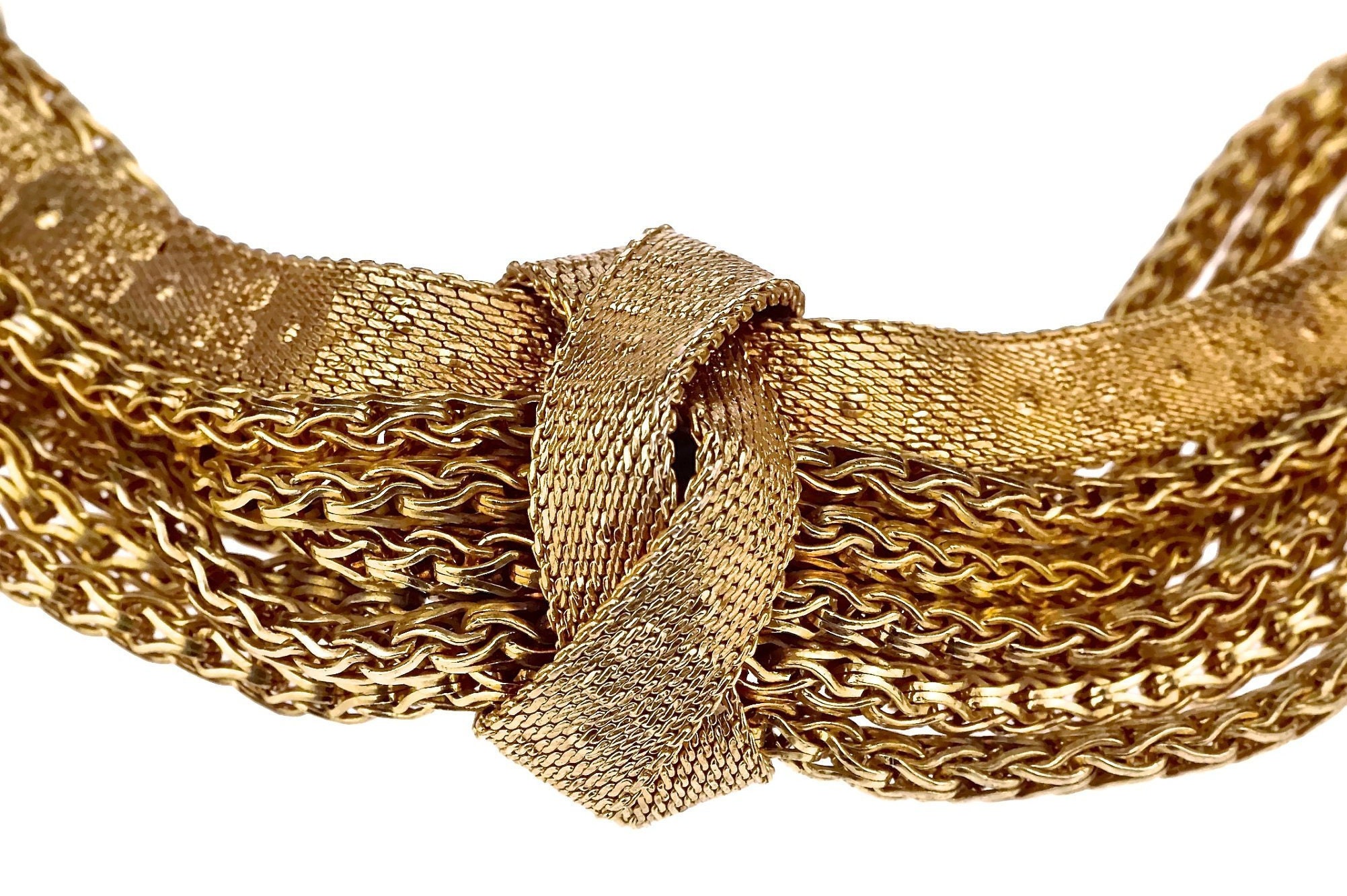 Vintage 1960 CHRISTIAN DIOR Knotted Multi Chain Choker - Etsy