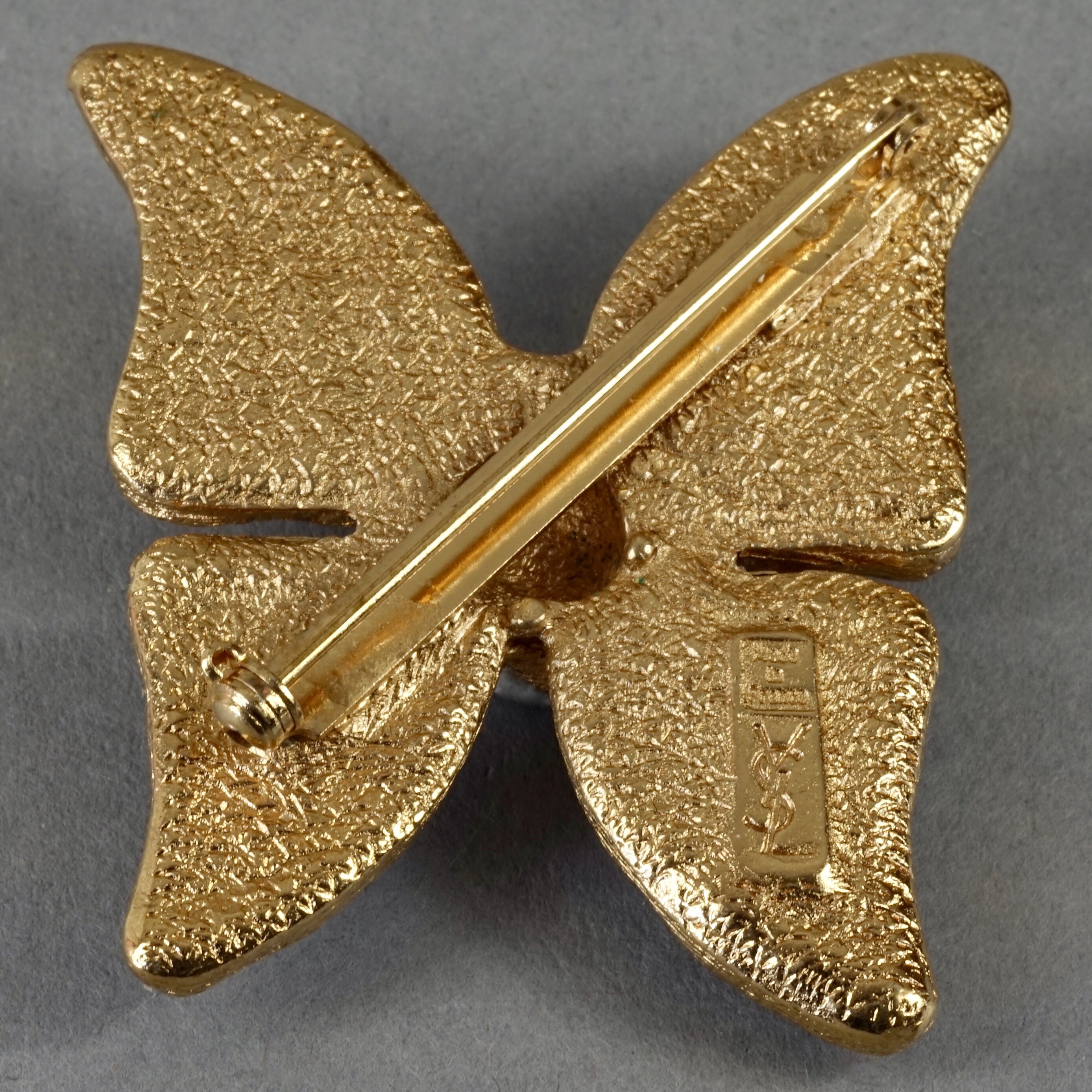 Vintage YVES SAINT LAURENT Ysl Butterfly Enamel Brooch Vintage YVES SAINT LAURENT Ysl Butterfly Enamel Brooch