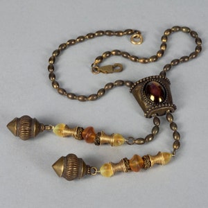 Vintage JEAN PAUL GAULTIER Brutalist Tribal Cabochon Necklace