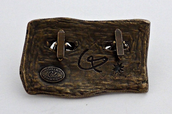 ヴィンテージ 1994 クリスチャン ラクロア 限定版 ロゴプレート カフス