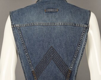 Vintage JEAN PAUL GAULTIER Open Sided Denim Vest - Etsy