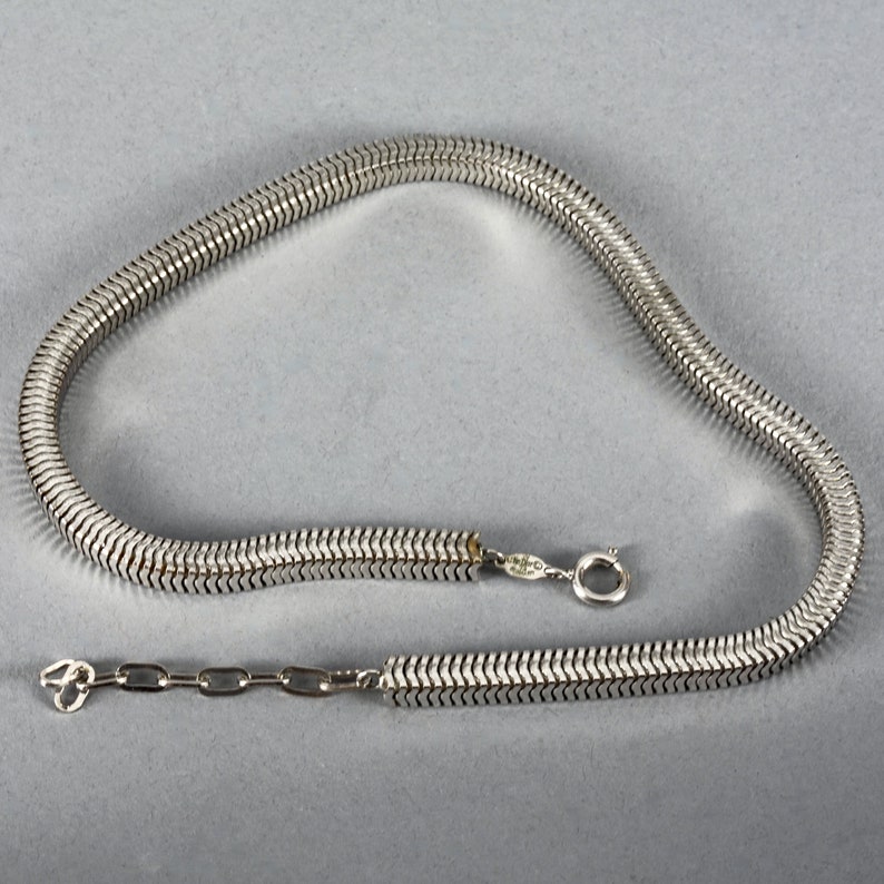 Vintage 1973 Christian Dior silverhalsband med ormkedja från 1973 bild 5