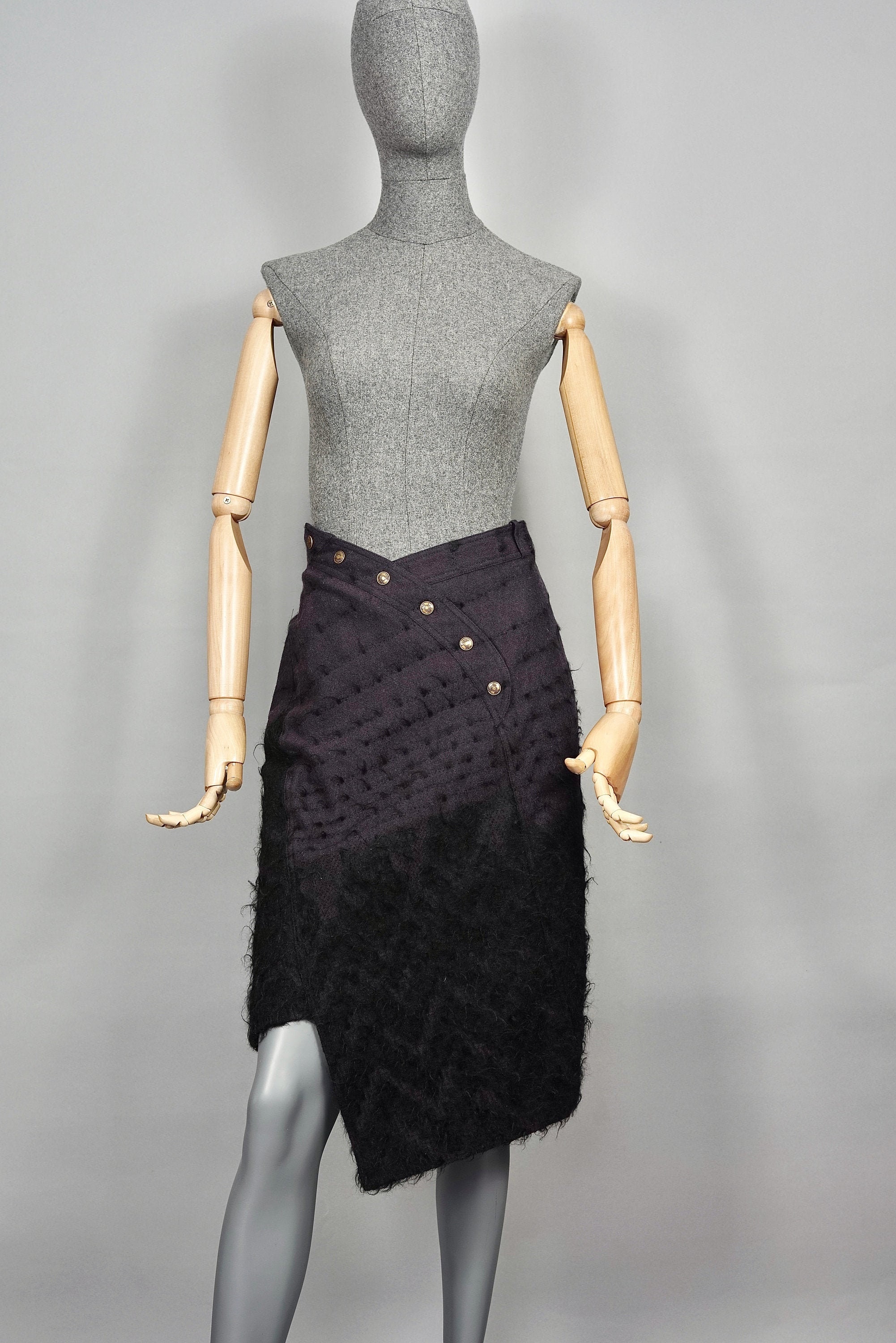NWT Christian Dior John Galliano Size 8 / 10 Lightweight Wool Avant Garde  Dress