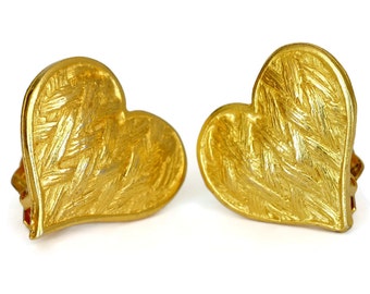 boucles d’oreilles vintage EDOUARD RAMBAUD Herringbone Heart