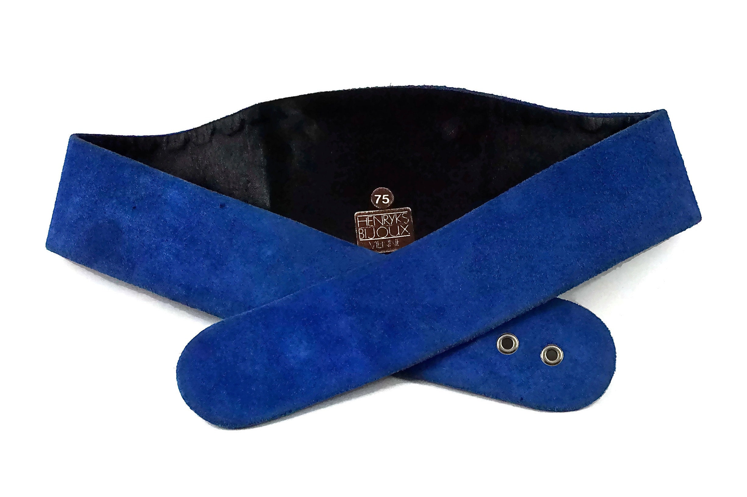 Buy Vintage HENRYKS BIJOUX VIENNE Jewelled Leopard Head Blue 