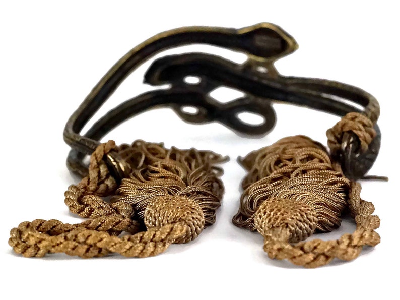 Vintage VALENTINO GARAVANI Runway Snake Tassel Choker Necklace image 7