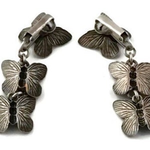 Vintage JPG Jean Paul Gaultier Tiered Enamel Butterfly Earrings image 5