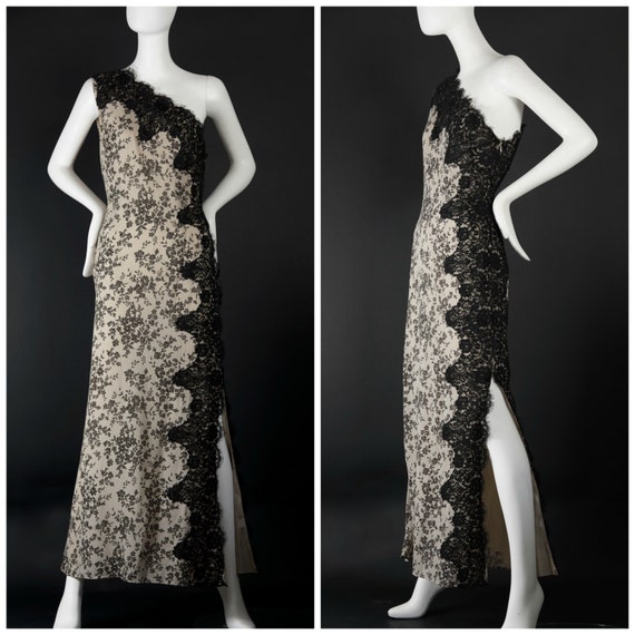 Vintage MOSCHINO Lace One Shoulder 