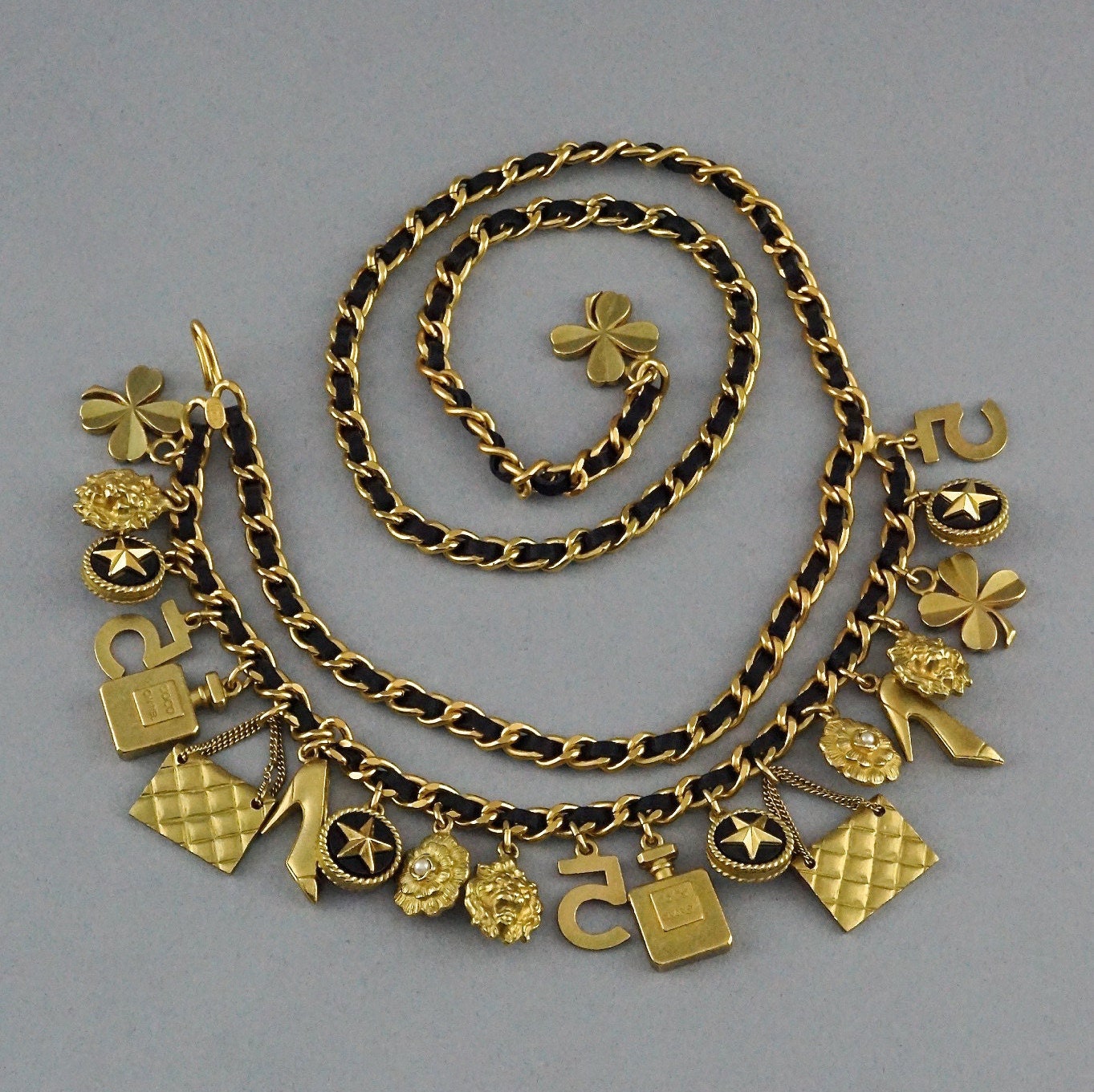 Chanel Vintage Lucky Charm Bracelet - Brass Charm, Bracelets