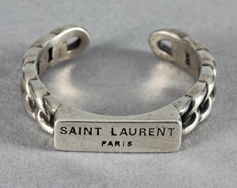 イヴ・サンローラン YVES SAINT LAURENT 11号 ロゴ リング・指輪