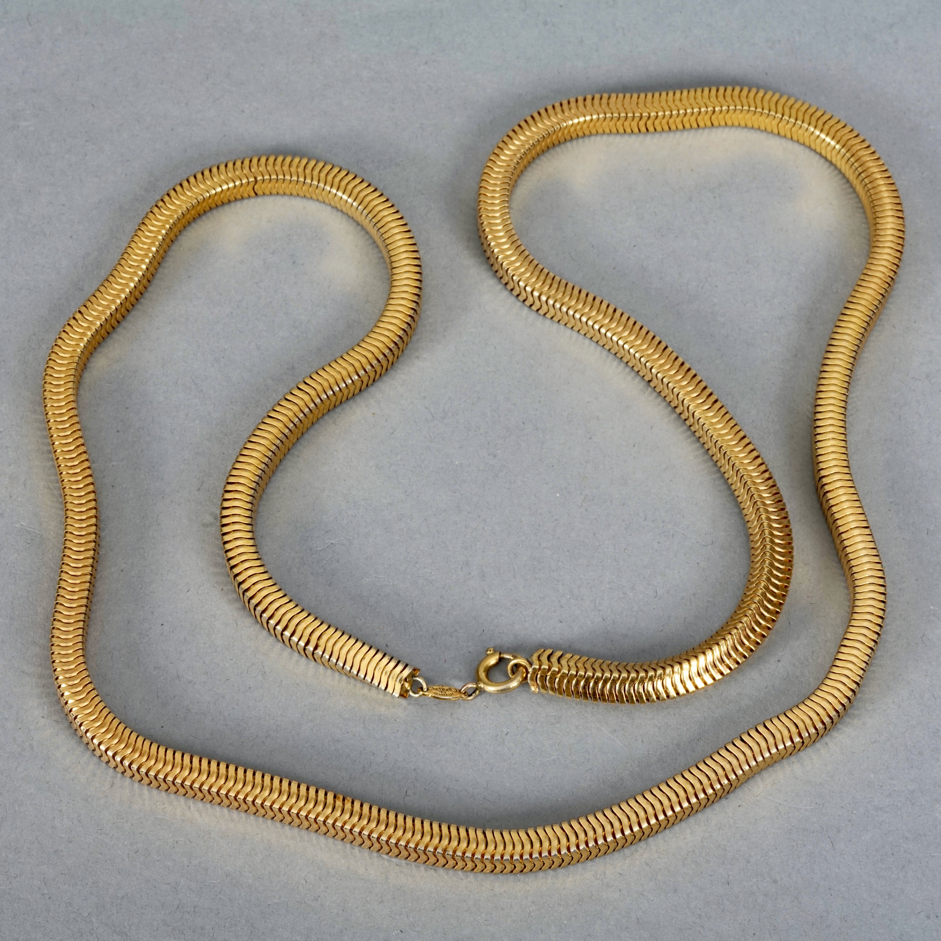 Vintage 1973 CHRISTIAN DIOR Gold Snake Chain Necklace - Etsy Vintage 1973 CHRISTIAN DIOR Gold Snake Chain Necklace - Etsy