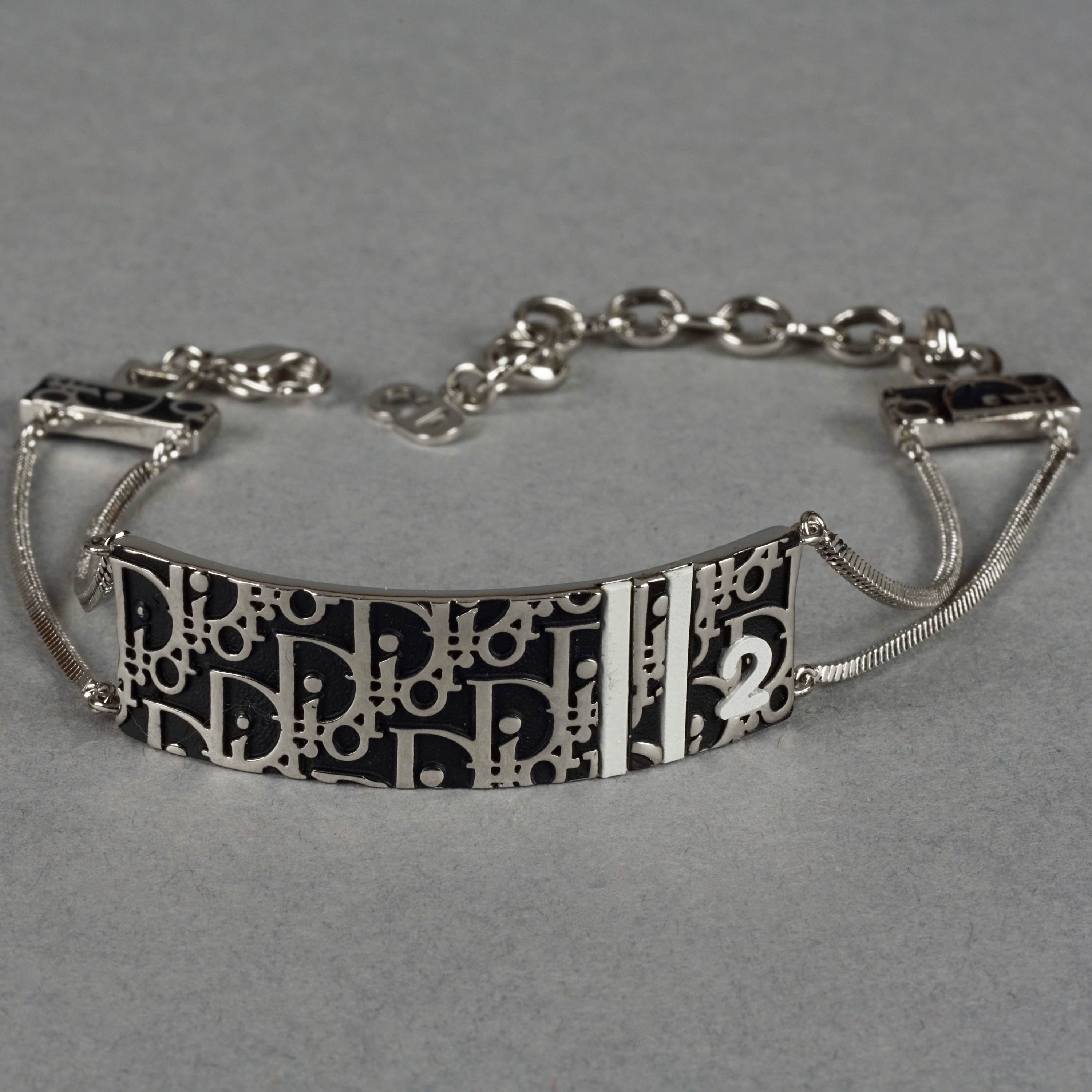 【vintage】Dior ディオール　IDプレート チェーン　ブレスレット Christian Dior CHAIN LOGO PLATE ID BRACELET/クリスチャンディオール