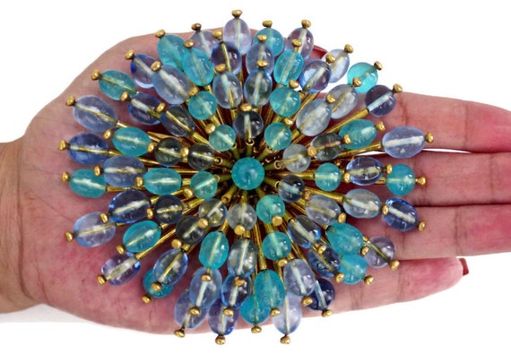 Vintage Massive CHANEL Gripoix Starburst Sputnik Brooch - Etsy UK