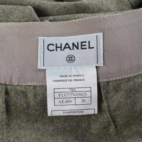 Vintage 1999 CHANEL Overlap Panel Cachemere Wool Long Skirt