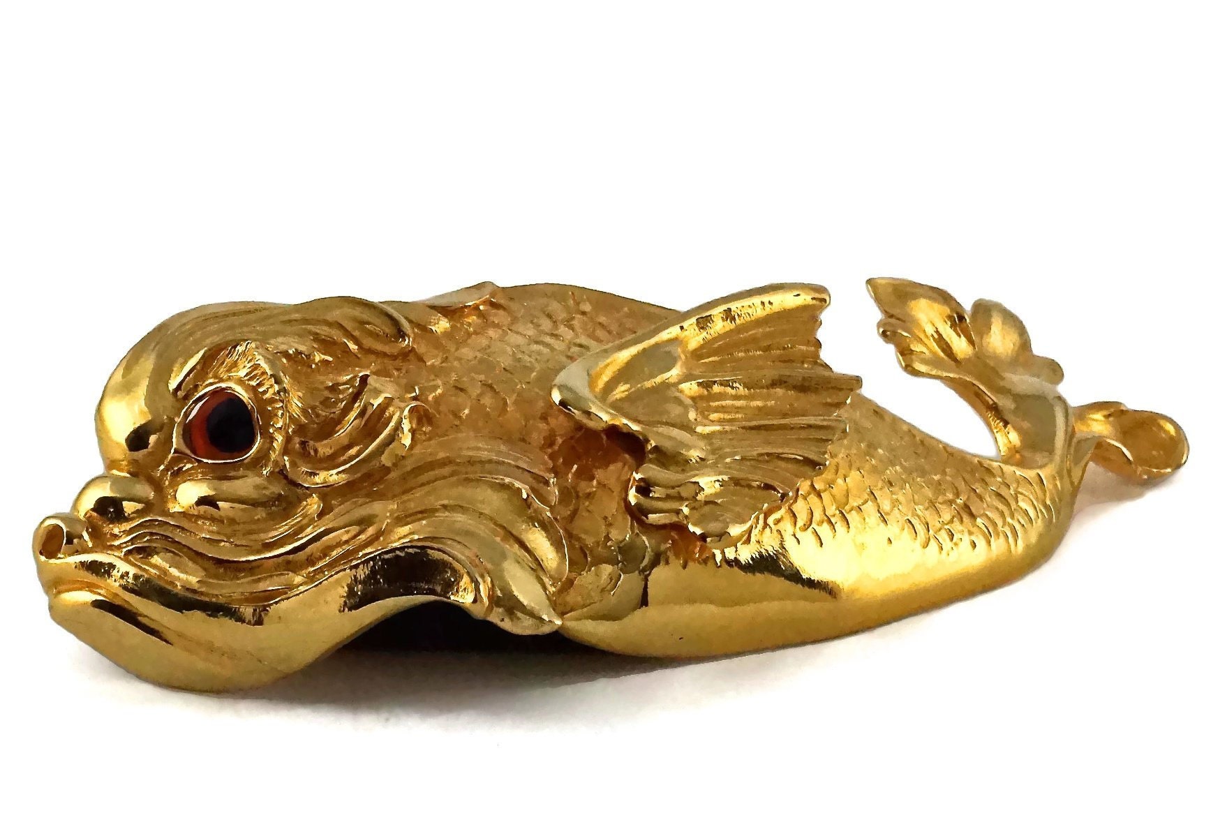 Vintage 1985 CHRISTOPHER ROSS Sculpture Fish Belt Buckle - Etsy