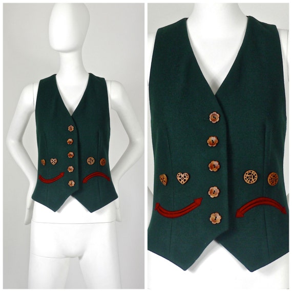 Vintage MOSCHINO Happy Sad Novelty Waistcoat Vest - image 1