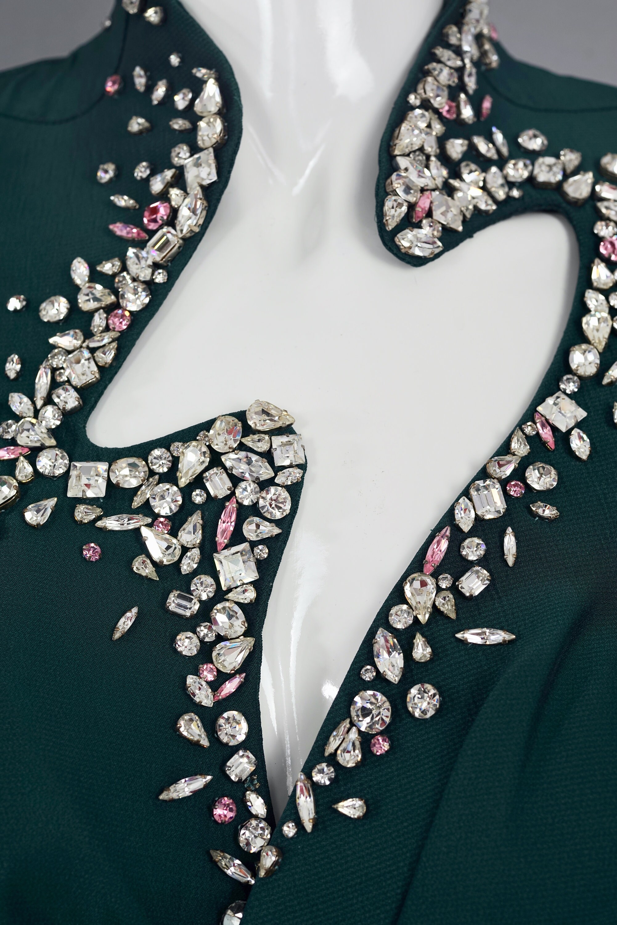 Vintage THIERRY MUGLER Encrusted Rhinestone Lightning
