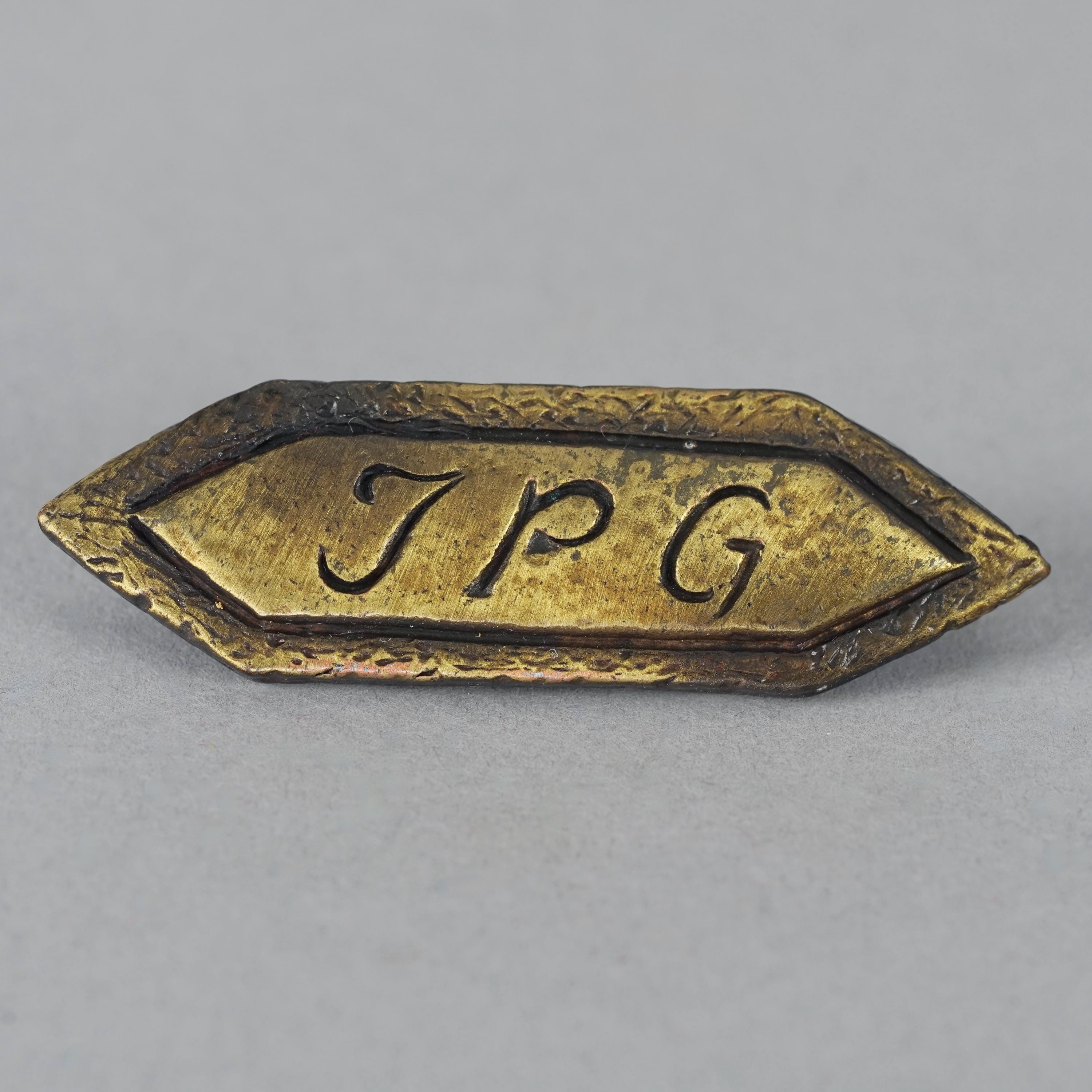 Vintage JEAN PAUL GAULTIER Jpg Logo Bronze Tie Clip - Etsy