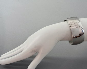 ヴィンテージ イヴ・サンローラン YSLロゴ刻印入り スターリング
