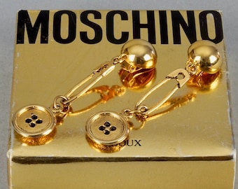 【関税&送料込】Moschino Earrings Heart Moschino heart-shaped clip-on Earrings | Gold | FARFETCH JO
