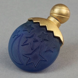 Vintage KARL LAGERFELD Sun Moon Stars Perfume Brooch