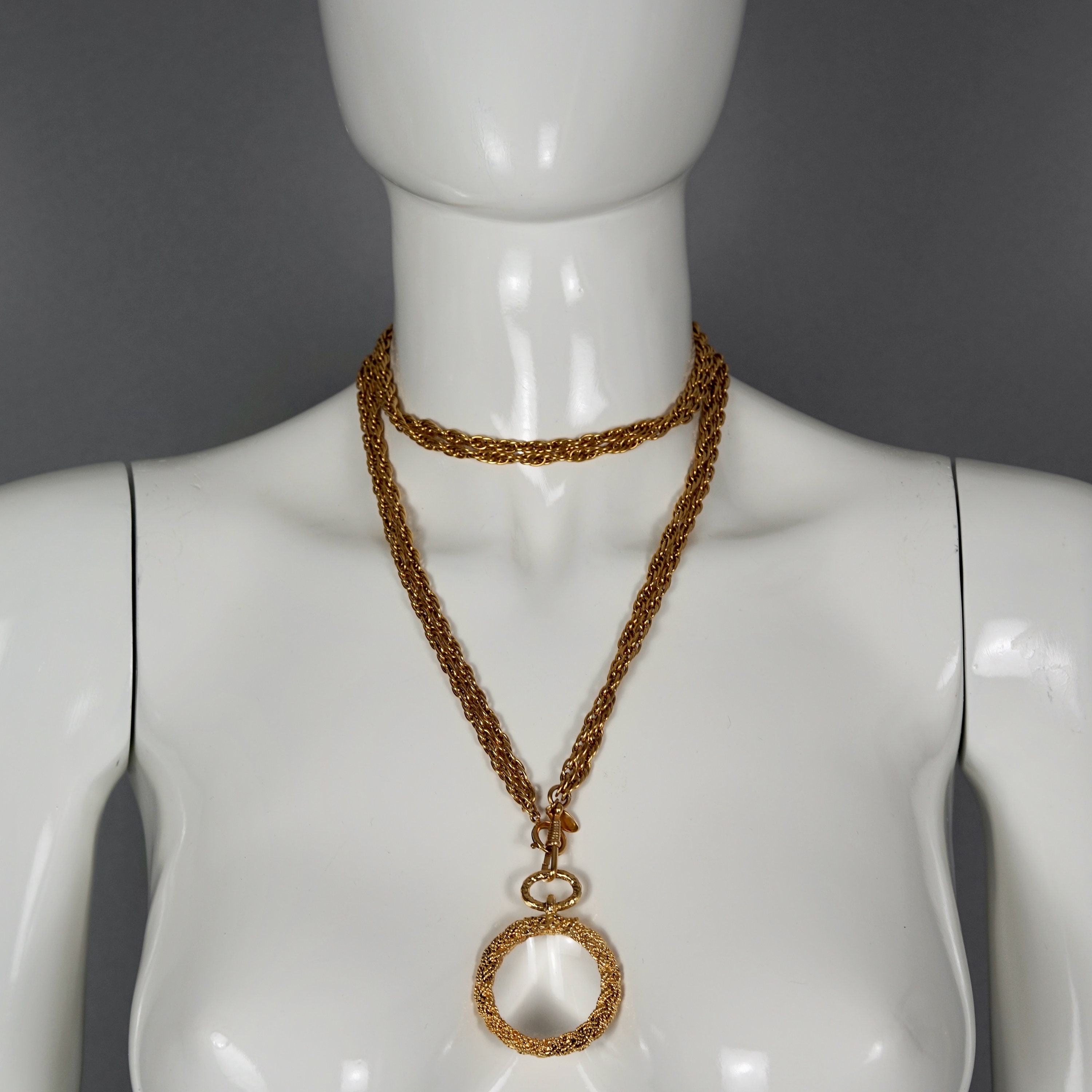 Chanel Paris 1980’s Byzantine Style Extra Long Pearl Sautoir Necklace