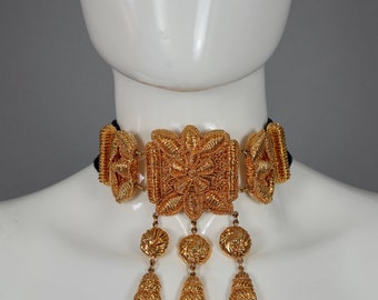 Vintage CHRISTIAN LACROIX Byzantine Opulent Choker Necklace