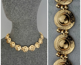 Collana girocollo vintage YVES SAINT LAURENT Ysl con medaglione