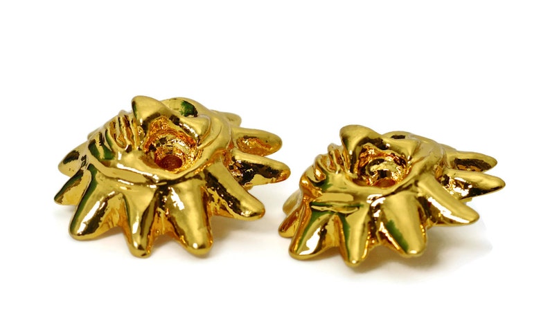 Vintage CHRISTIAN LACROIX Iconic Sun Face Earrings image 4