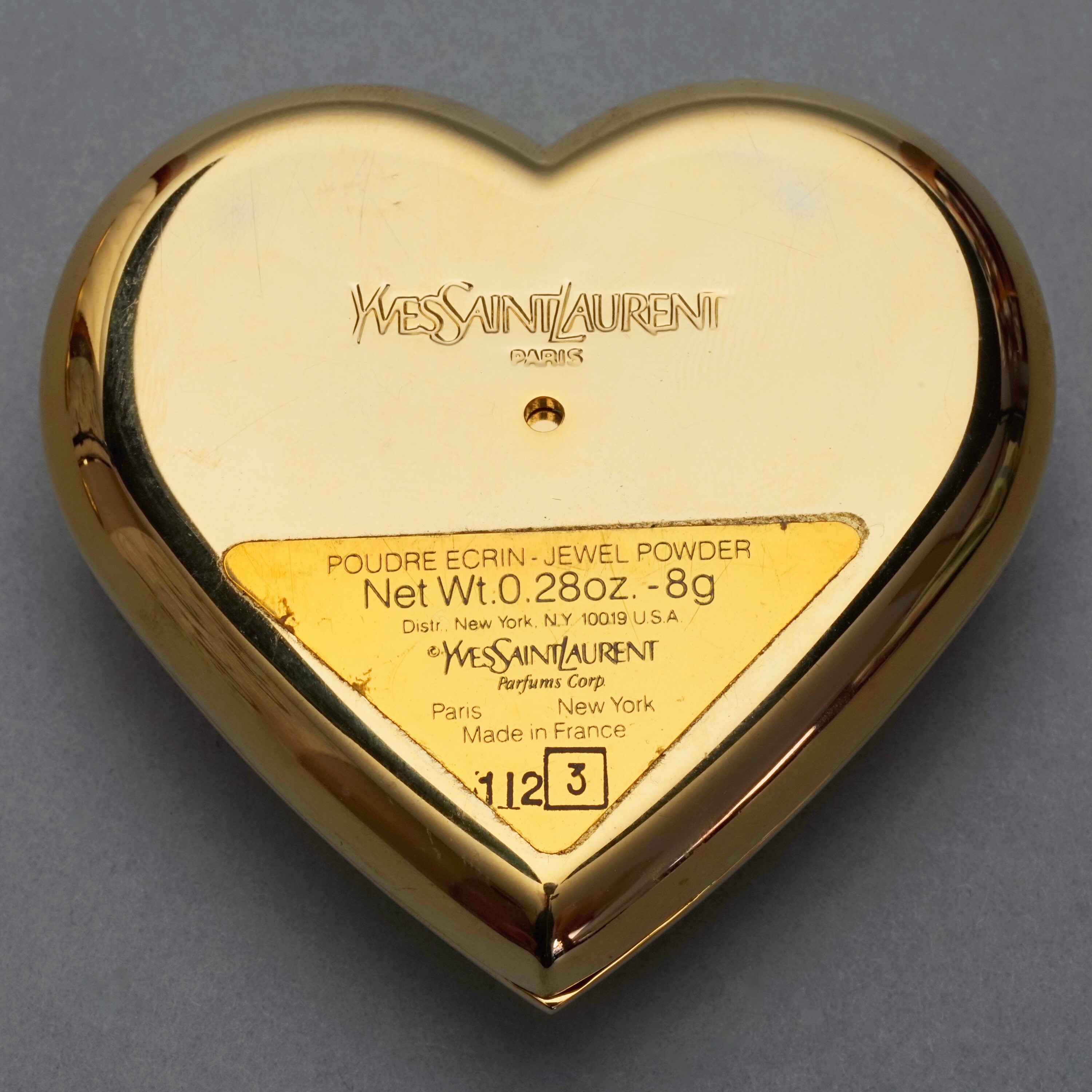 Vintage YVES SAINT LAURENT Robert Goossens Green Heart Jewelled