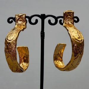 CHRISTIAN LACROIX vintage, boucles d&#39;oreilles texturées