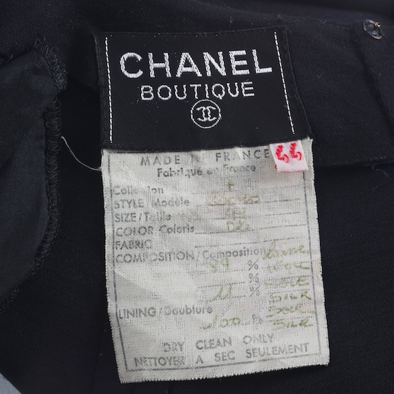 Vintage CHANEL BOUTIQUE Cummerbund Button Down Wool Silk  display picture 1
