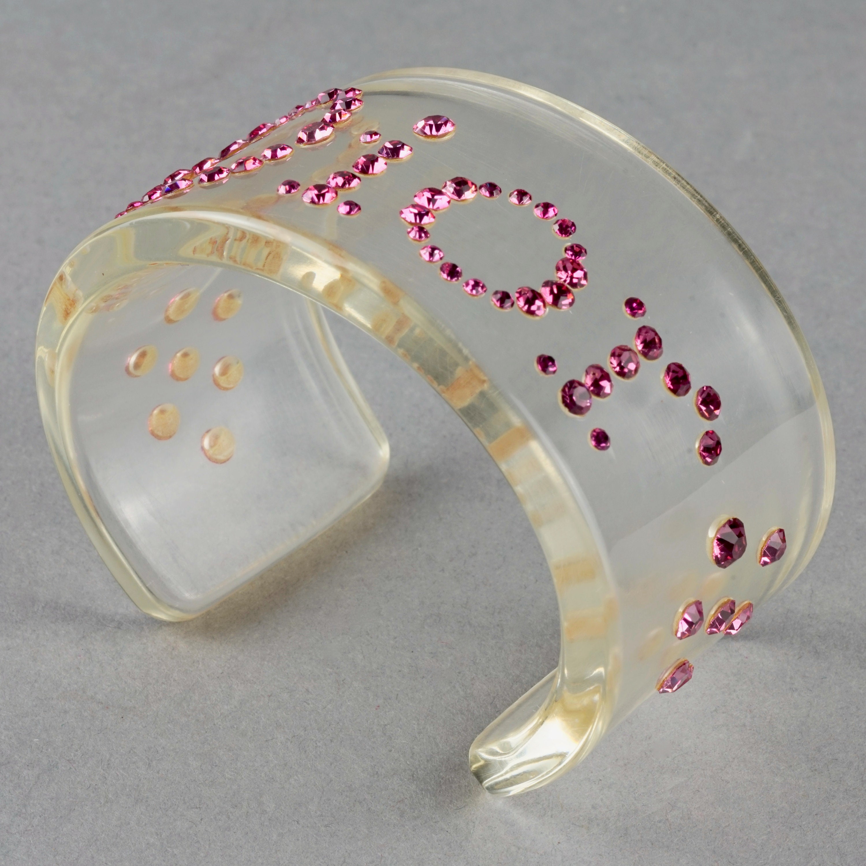 【希少】Dior Logo Pink Rhinestone Bracelet 希少】Dior Logo Pink Rhinestone Bracelet