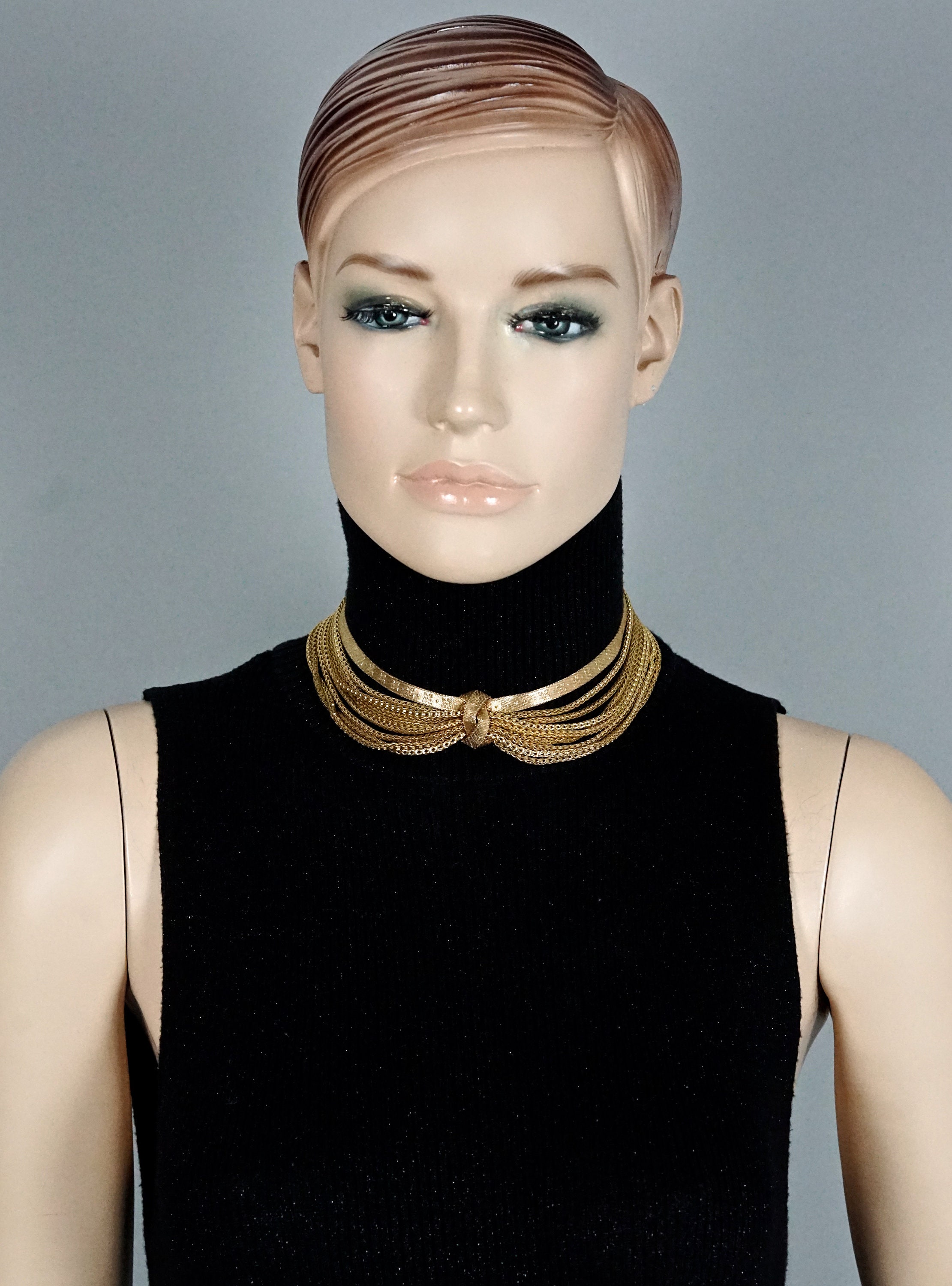 Vintage 1960 CHRISTIAN DIOR Knotted Multi Chain Choker - Etsy
