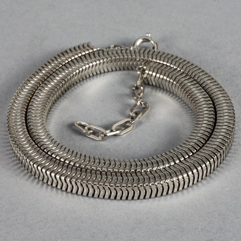 Vintage 1973 Christian Dior silverhalsband med ormkedja från 1973 bild 1