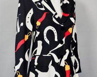 Vintage MOSCHINO CHEAP and CHIC Lucky 13 Horseshoe Chili