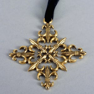 Collar colgante vintage MOSCHINO Fleur De Lys