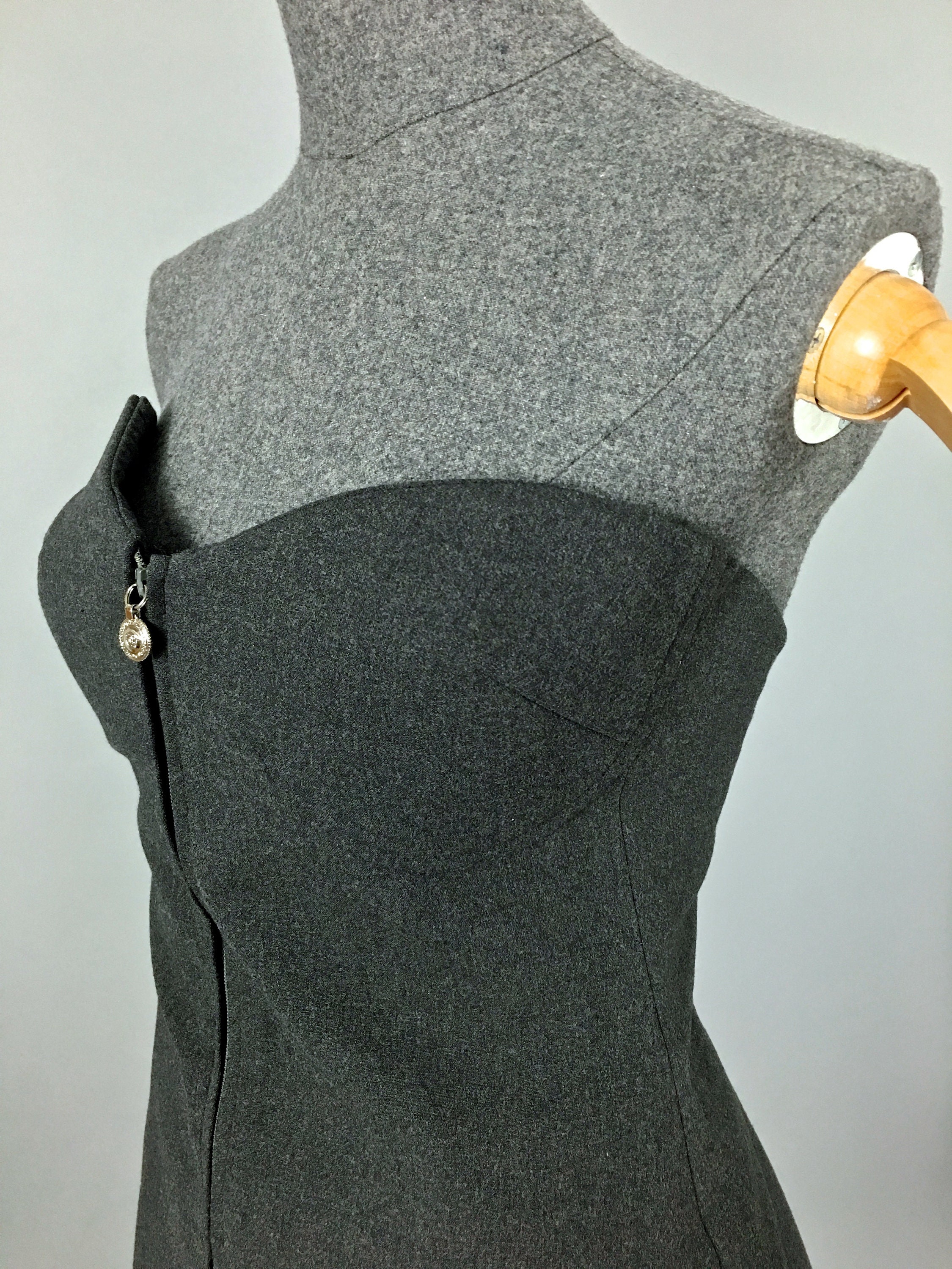 Vintage GIANNI VERSACE Asymmetric Bustier Tube Top Pants