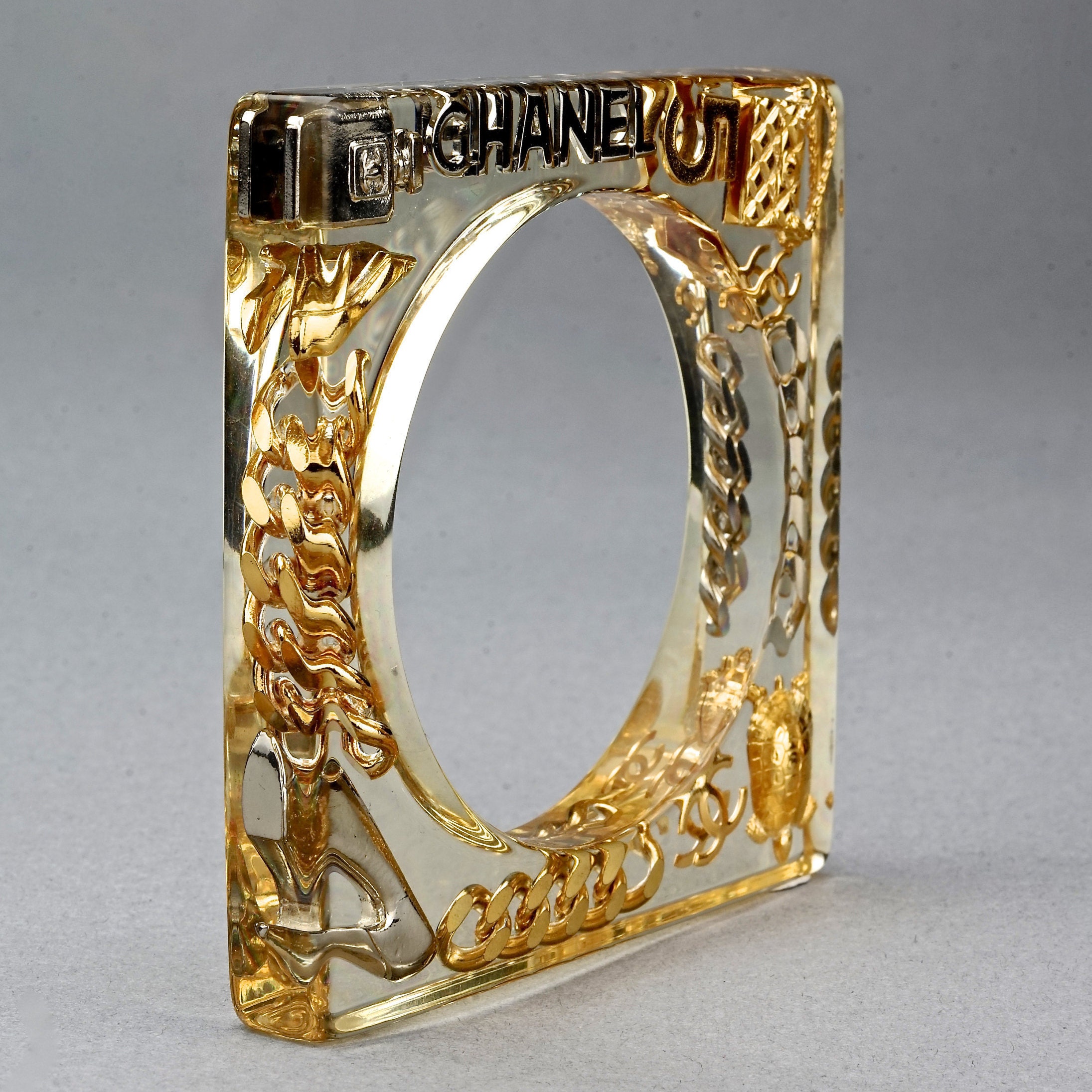 Chanel lucite bracelet deals
