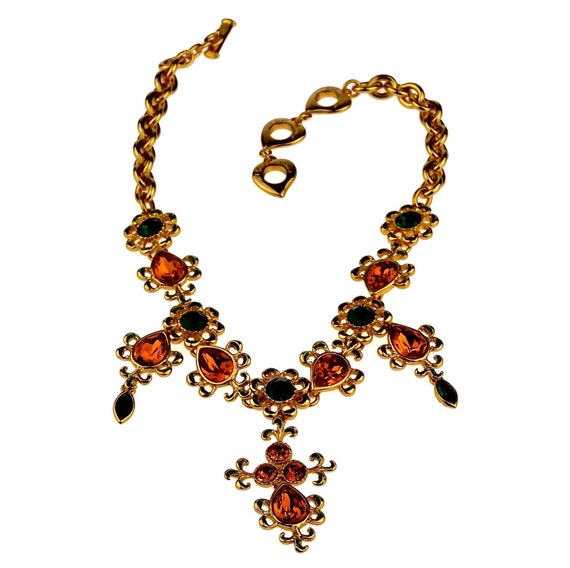 Vintage YVES SAINT LAURENT Ysl Arabesque Jewelled… - image 4