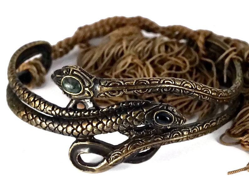 Vintage VALENTINO GARAVANI Runway Snake Tassel Choker Necklace image 6