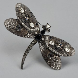 Vintage Massive SCHERRER PARIS Jewelled Dragonfly Brooch