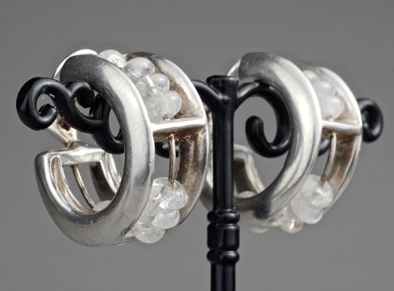 Vintage JEAN PAUL GAULTIER Abacus Sterling Silver Abacus Earrings 