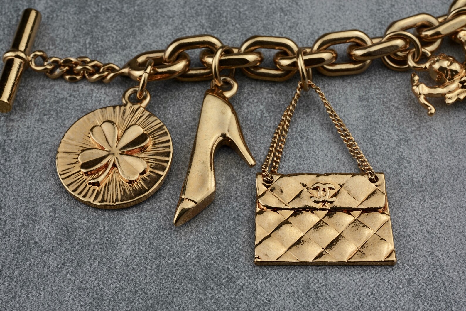 Vintage CHANEL Iconic Charms Bracelet Etsy